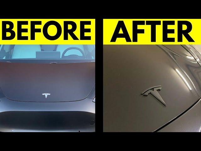 HOW TO CHANGE YOUR TESLA EMBLEM TO BLACK (TUTORIAL)