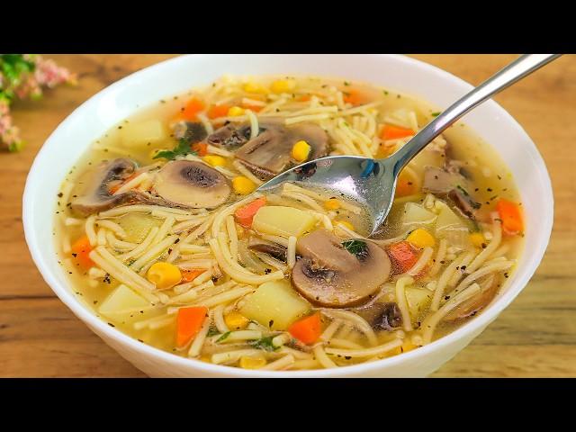 This mushroom soup is so delicious that I make it every day!  5 mushroom soup recipes for every d