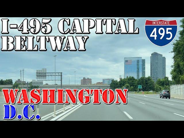 I-495 Outer - Capital Beltway - FULL Loop - ALL Exits - Washington DC - 4K Highway Drive