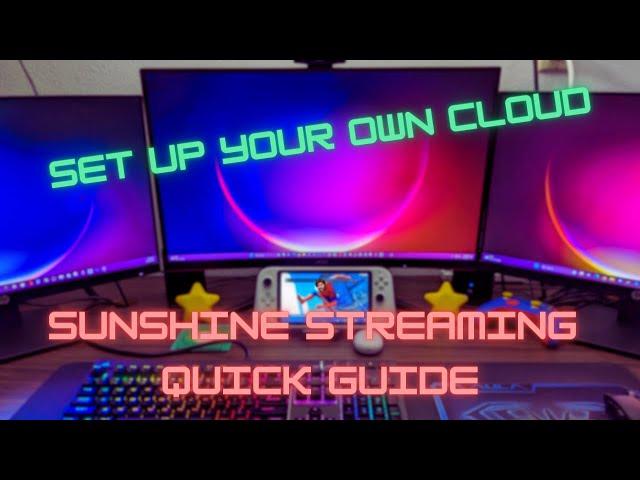 Your own Cloud Gaming server! Sunshine streaming guide!