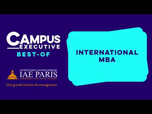 IAE Paris - Best-Of - Executive International MBA