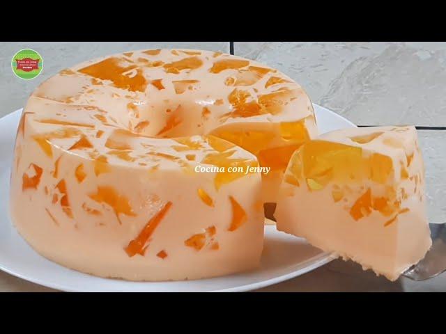 Gelatina con sólo 2 ingredientes extremadamente deliciosa súper fácil y cremosa