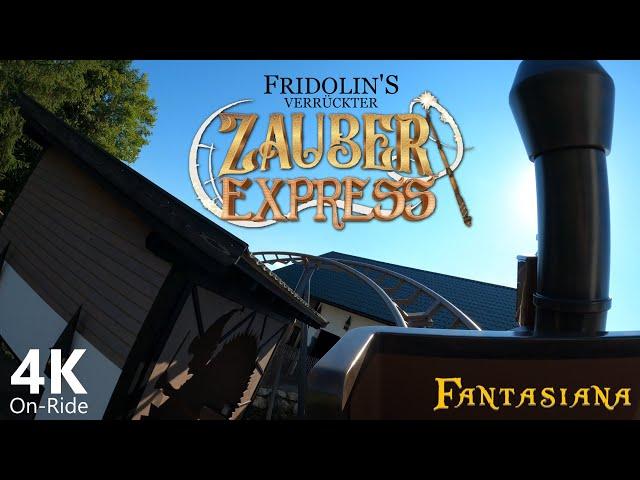 Fridolins verrückter Zauberexpress - 4K On-Ride - Fantasiana - ART Engineering Family Launch Coaster