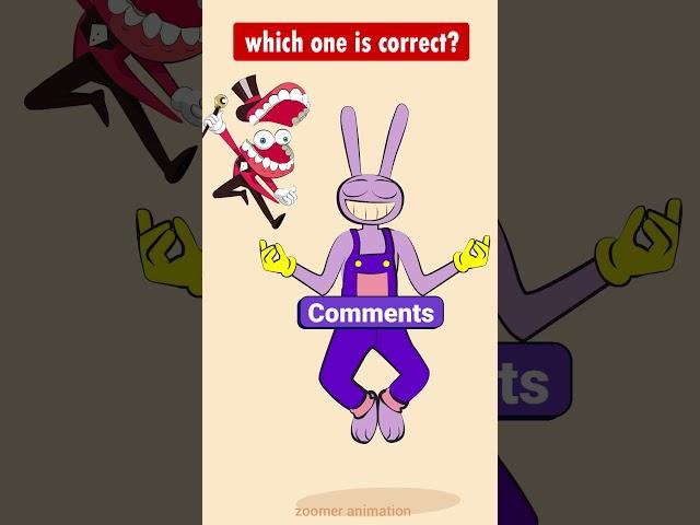#Animation #tadc:THE AMAZING DIGITAL CIRCUS  Which Jax's Overall Color is Your Favorite Part 1