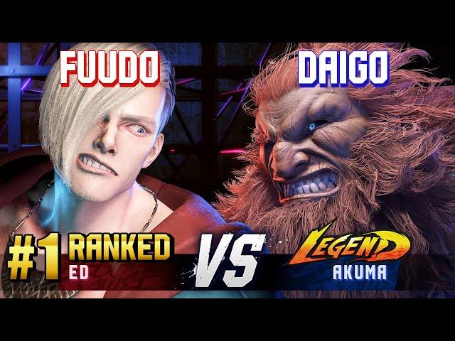 SF6 ▰ FUUDO (#1 Ranked Ed) vs DAIGO (Akuma) ▰ High Level Gameplay