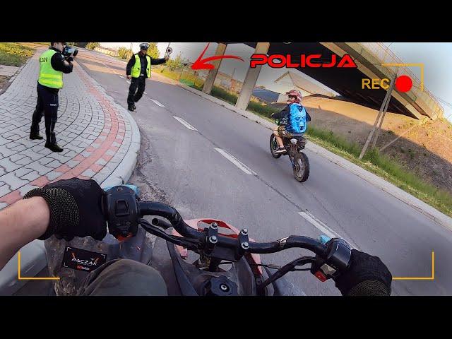 Quad 125 & Cross 125 vs Police - Ucieczka przed policją ! 