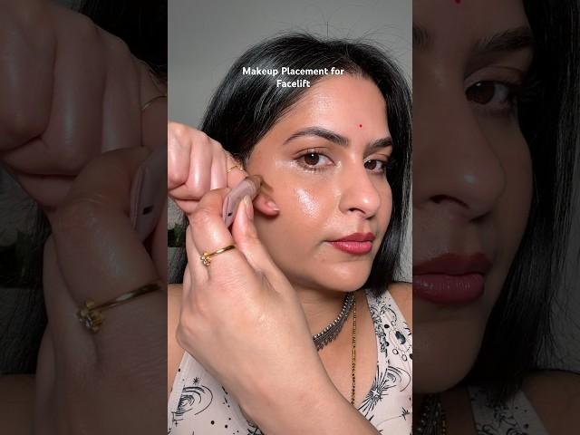 Try This Makeup Placement for Face Lift  #makeup #blush #contour #facelift #faceliftmakeup