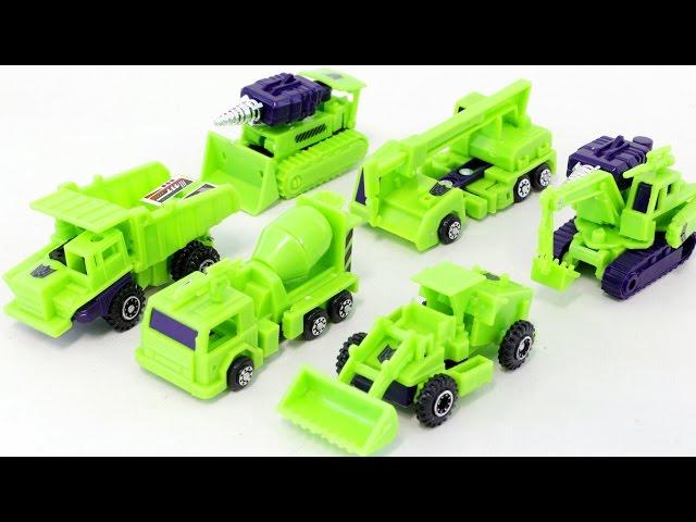 Transformers Construction Ko Mini Devastator Vehicle Combiner Robot Car Toys 트랜스포머 KO 데바스테이터  합체 동영상