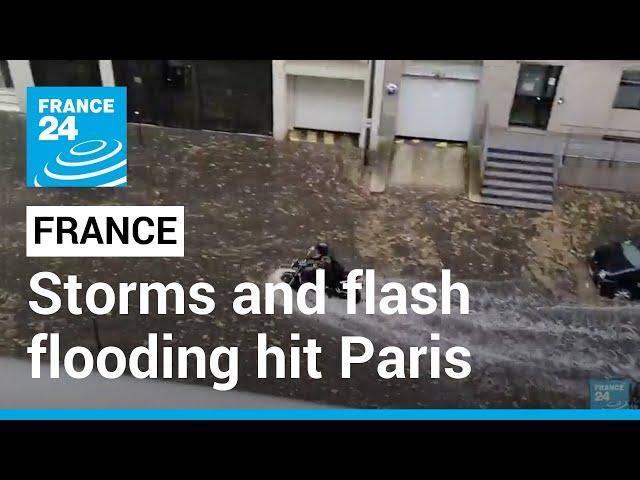 Storms and flash flooding hit Paris inundating metro stations • FRANCE 24 English