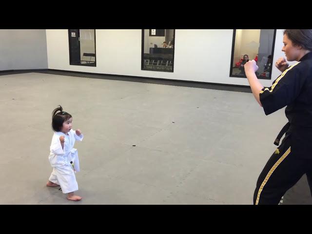 3 Year Old Taekwondo White Belt Reciting Student Creed