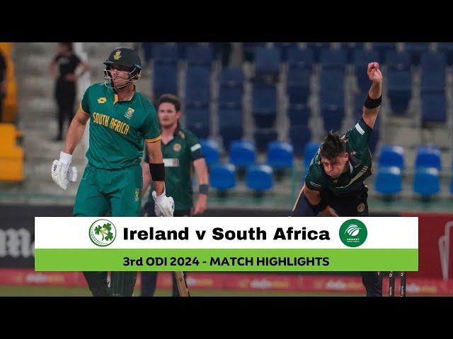 Ireland vs South Africa 3rd ODI, 2024 | Match Highlights  |  Ireland Won by 69 Runs