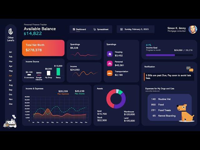 Create a Personal Financial Dashboard with Microsoft Excel Like a PRO!