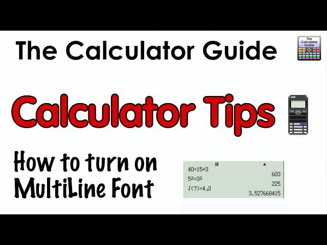 Fit More On Classwiz Screen - Switch On MultiLine Font On Casio fx-991EX fx-570EX Calculator