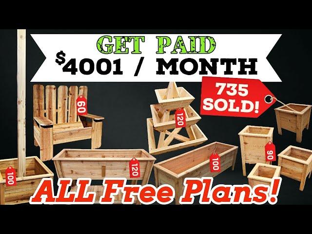 How I Made $4001 Per Month Woodworking.   Make Money Woodworking.   Projects That Sell.