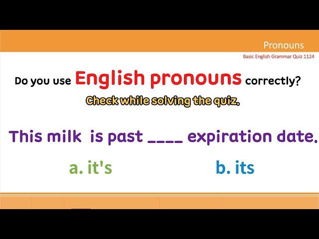 [Pronouns] 30+English Grammar Quiz I Do you use English Pronouns correctly?