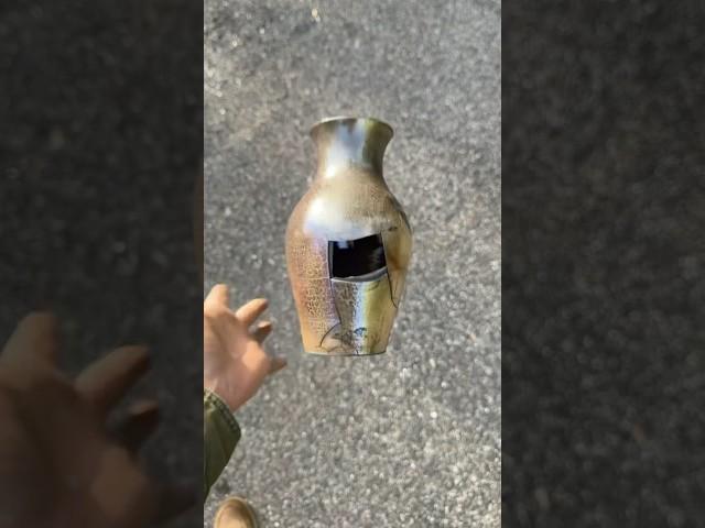 Breaking Raku Pottery ASMR #asmr #satisfying #pottery #ceramic #clay #breaking #artist