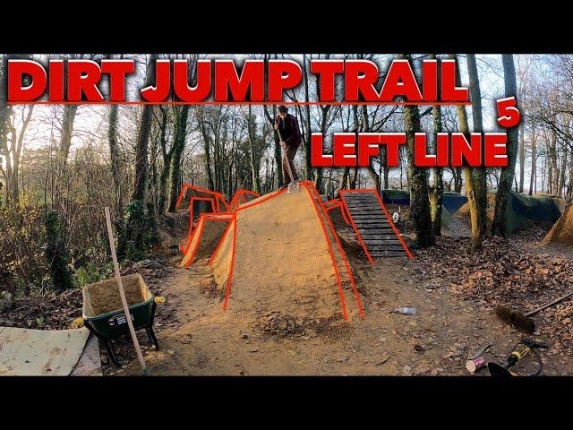 Building A Dirt Jump Line! | Left Line 5  #trailbuilding