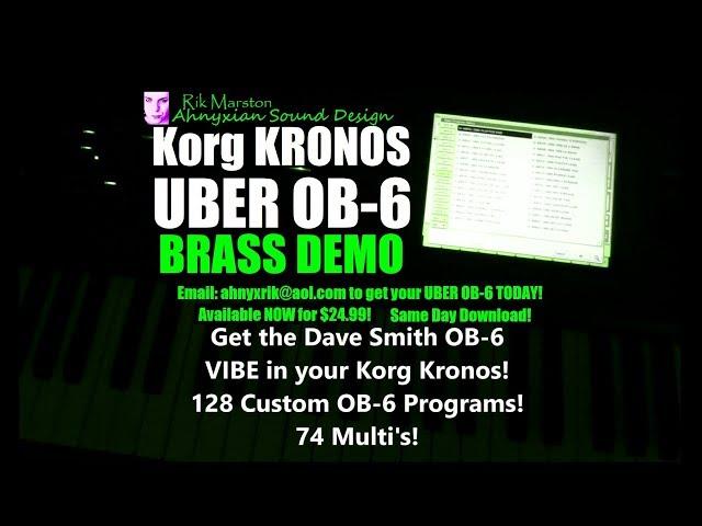 Korg Kronos UBER OB-6 BRASS Demo Sample Collection Analog Synthesizer Rik Marston