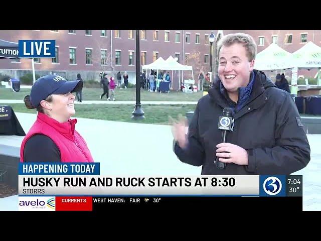 UConn honors fallen heroes with annual “Husky Run and Ruck” Veterans Day event