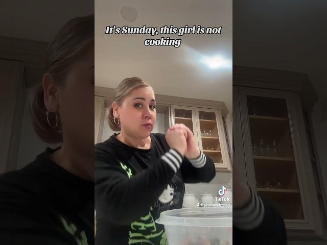 There is no cooking on Sundays