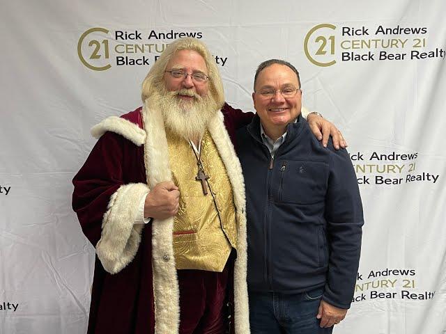 Rick Andrews with Santa Claus