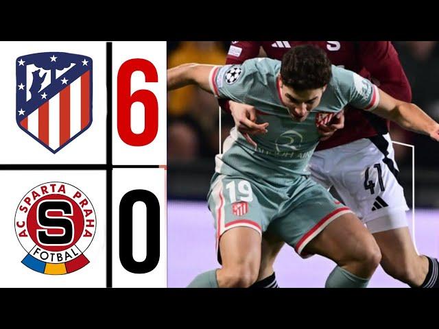 atletico madrid vs sparta praha (6-0) All Goals and Extended Highlights | champions league2024/25