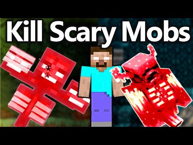 7 SCARIEST Minecraft Mobs (And How To Defeat Them) | Kill Wither, Warden, Piglin Brute & more!