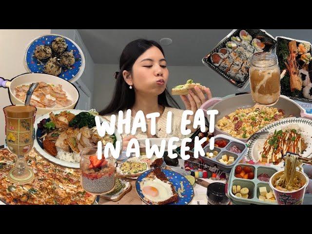 what i eat in a week - living alone as a phd student, quick and easy meals, *realistic* for me :)