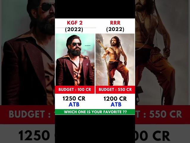 KGF 2 Vs RRR Movie Comparision || Box Office Collection #shorts #rrr #kgf2