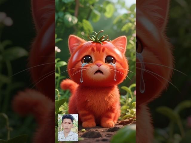 Tomato kitten saved by a beautiful girl #story #cat #cute #ai