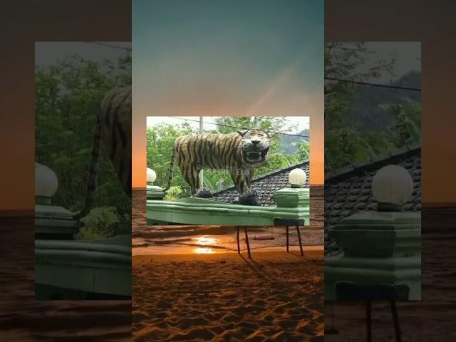 Unique tiger statue