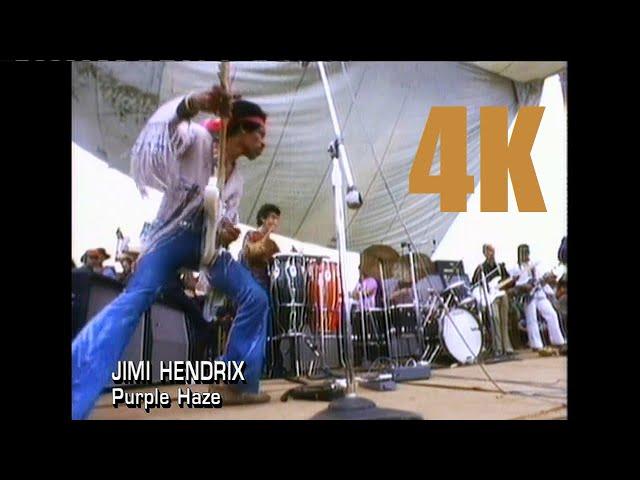 Jimi Hendrix -  Purple Haze - Live Woodstock - 4K Remaster - (Colour Corrected) - [UHD]