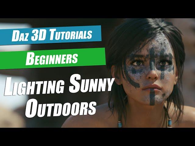 Daz 3D Beginners Tutorial : Lighting Sunny Outdoor Scenes