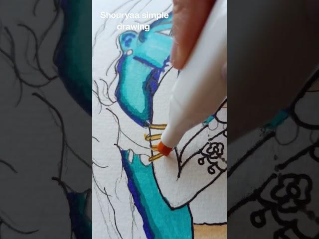 Easy Radha Krishna Drawing 🪈 #youtube #viral  #radhakrishnadrawing #shouryaasimpledrawing #shorts