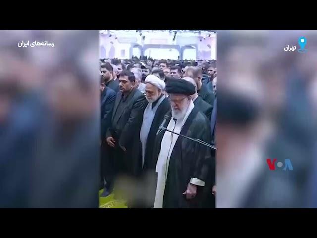 اشاره خامنه‌ای به پزشکیان برای ایستادن در کنار او هنگام خواندن نماز بر جنازه اسماعیل هنیه