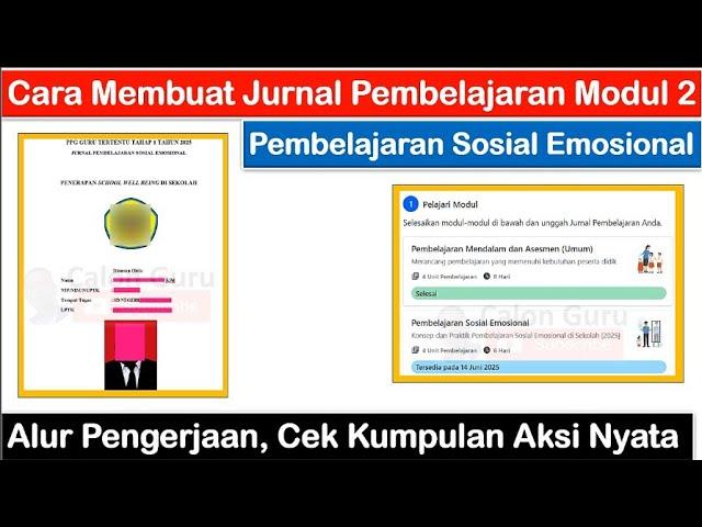 How to Make a PPG Module 2 Learning Journal ~ Example of PPG 2025 Social Emotional Learning Journal