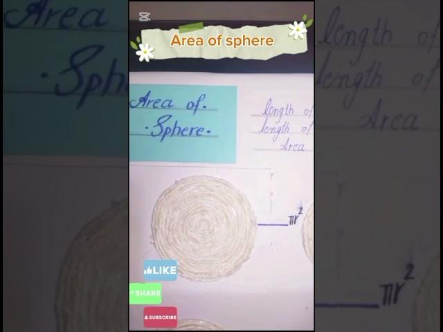 Area of Sphere | Math by Sir imran Kashif #11thclassmath #maths #intermaths