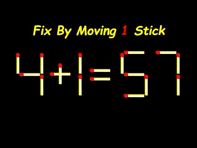 20 Difficult Matchstick Puzzles Only People with High IQ Can Solve