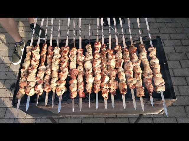 Puten Schaschlik, Shashlik, Шашлык. Russisches Schaschlik.