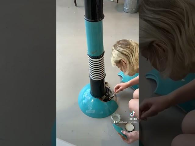 Super Speed Matilda! Repairing a ceramic lamp #ceramicrepair #process #ceramicrestoration