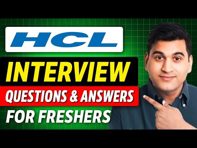 HCL Interview Questions with Answers for Freshers For 2025