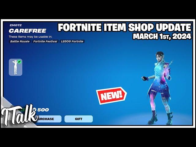 *NEW* CAREFREE EMOTE! Fortnite Item Shop [March 1st, 2024] (Fortnite Chapter 5)