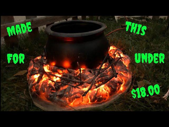 Great Stuff Foam / Halloween Fire Prop with Cauldron