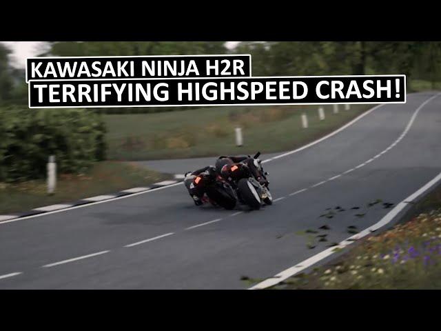 HORRIFYING CRASH! Kawasaki Ninja H2R Overtaking Goes Wrong