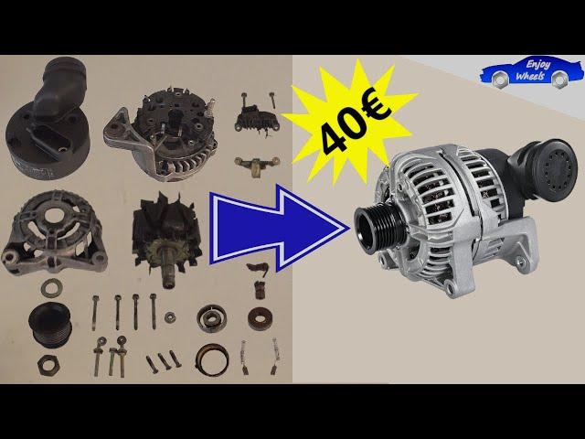 Alternator RESTORATION (Without PRESS and without hitting on it) and TEST on workbench