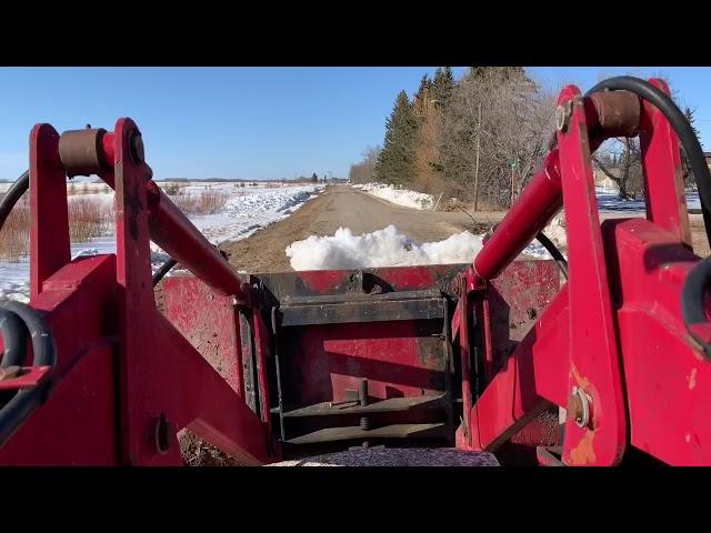 Moving snow on the homestead to reduce flooding!