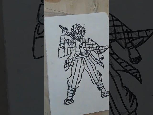 Drawing Tanjiro #anime #demonslayer