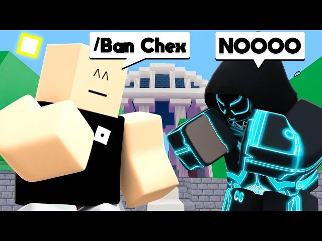 I PRETENDED To Be A DEV And BAN My BROTHER.. (Roblox Bedwars)