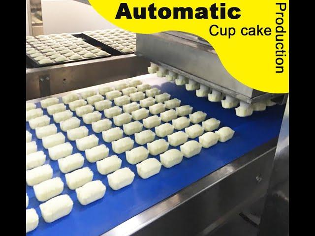 Snack Food factory cake production machine cupcake filling machine cake production line