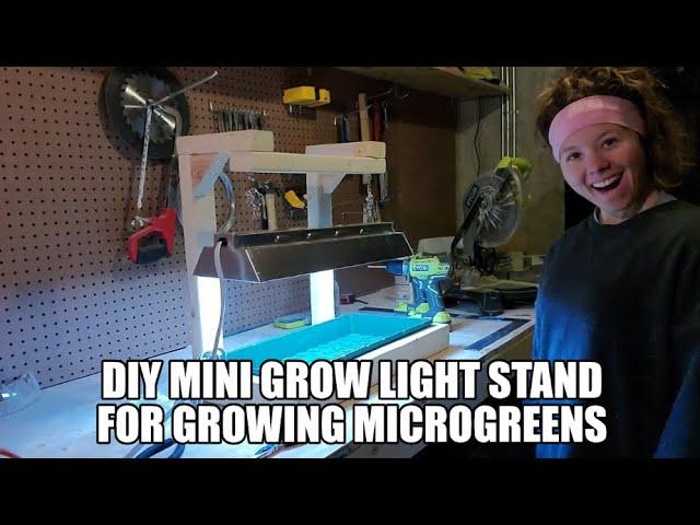 DIY Mini Grow Light Stand for Growing Microgreens!
